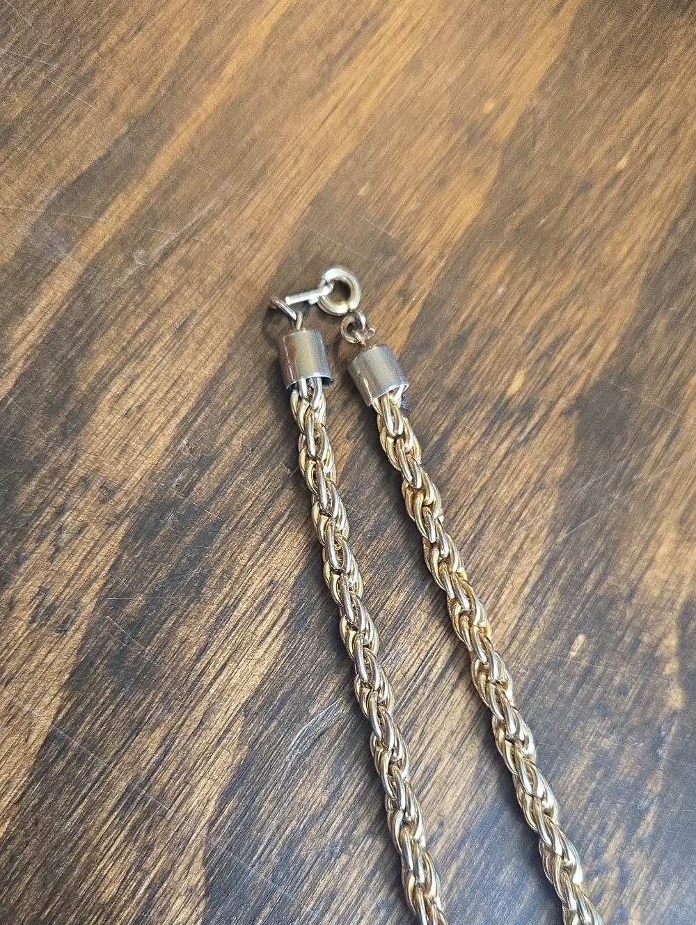 Gold Tone Rope Chain Necklace - Picture 2 of 3
